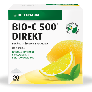DIETPHARM BIO- C 500 direkt 20 vrećica, Okus limuna