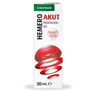 DIETPHARM Hemero AKUT proktološki gel 30 ml, Za učinkovito liječenje anorektalnih tegoba