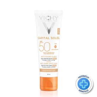 Vichy Capital Soleil Obojena zaštitna krema 3u1 SPF50+ protiv tamnih mrlja, 50 ml