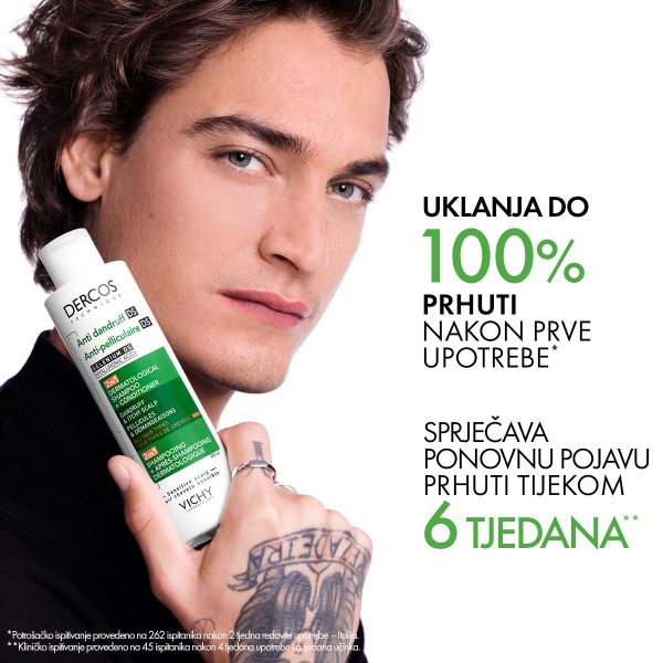 Vichy Dercos Šampon protiv prhuti DS 2u1: Dermokozmetički šampon i regenerator, 200 ml - Slika 3