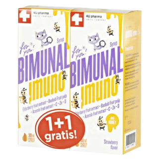4U pharma Bimunal Imuno sirup, 300 ml 1+1 GRATIS 300 ml