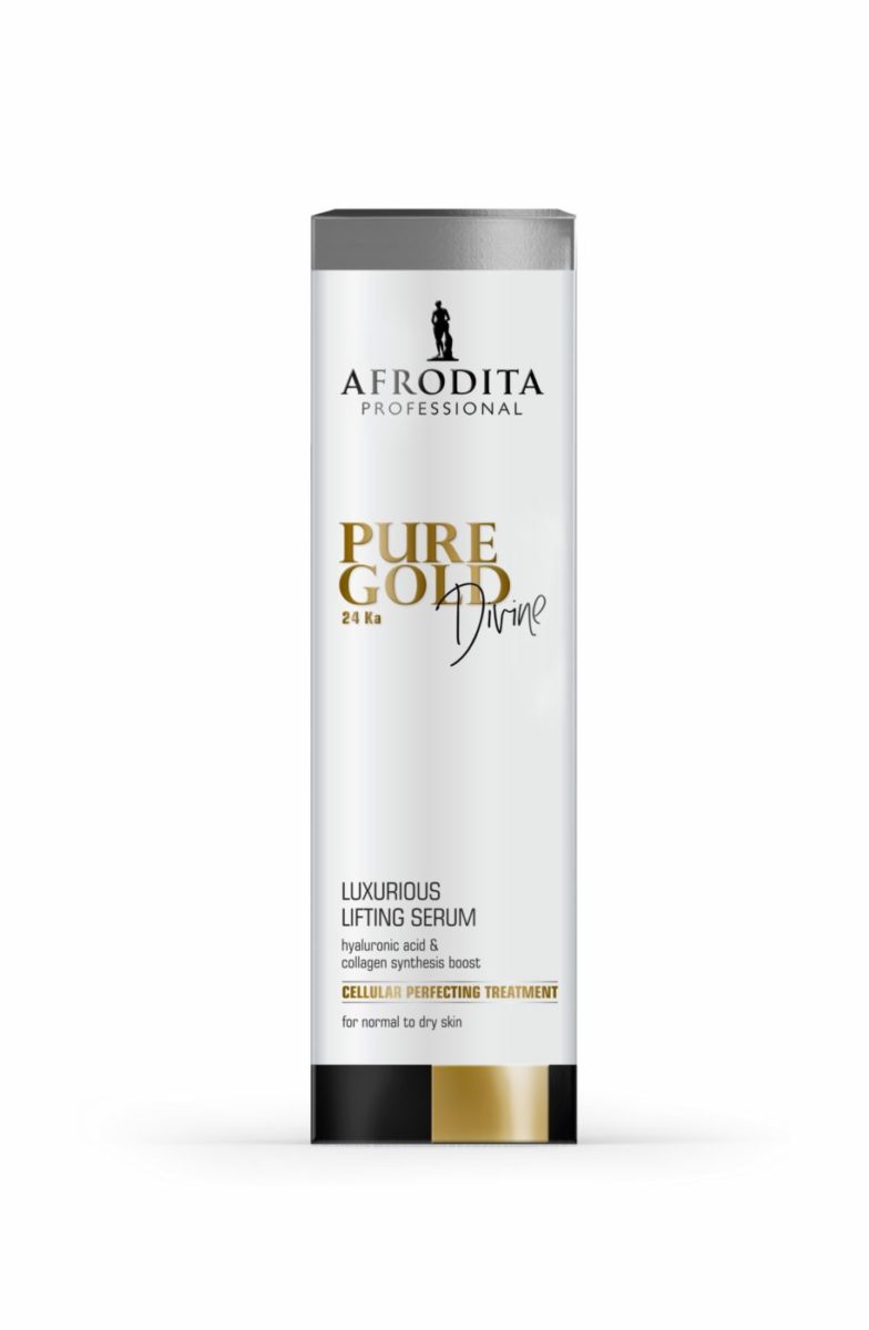 AFRODITA Pure Gold DIVINE 24 Ka RASKOŠNI LIFTING SERUM za normalnu do suhu kožu 100ml - Slika 3
