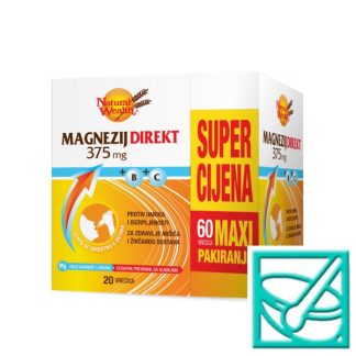 NATURAL WEALTH Mg-375 mg+C i B vit DIREKT a60