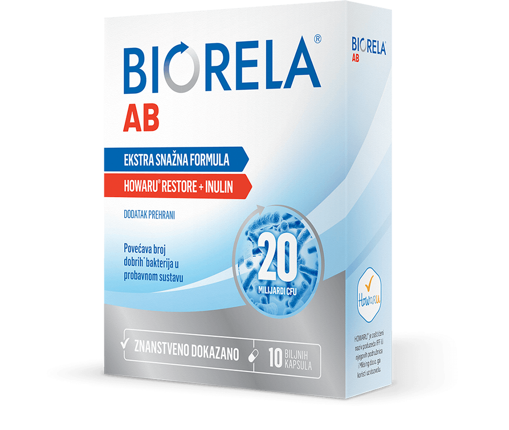 BIORELA AB AKTIVNI PROBIOTIK kapsule a10, Ekstra snažna formula kod upotrebe antibiotika