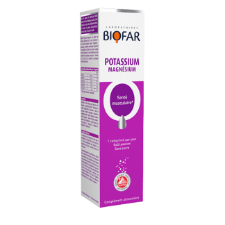 Biofar Kalij + Magnezij + Vitamini B1, B6, B12, 20 šumećih tableta