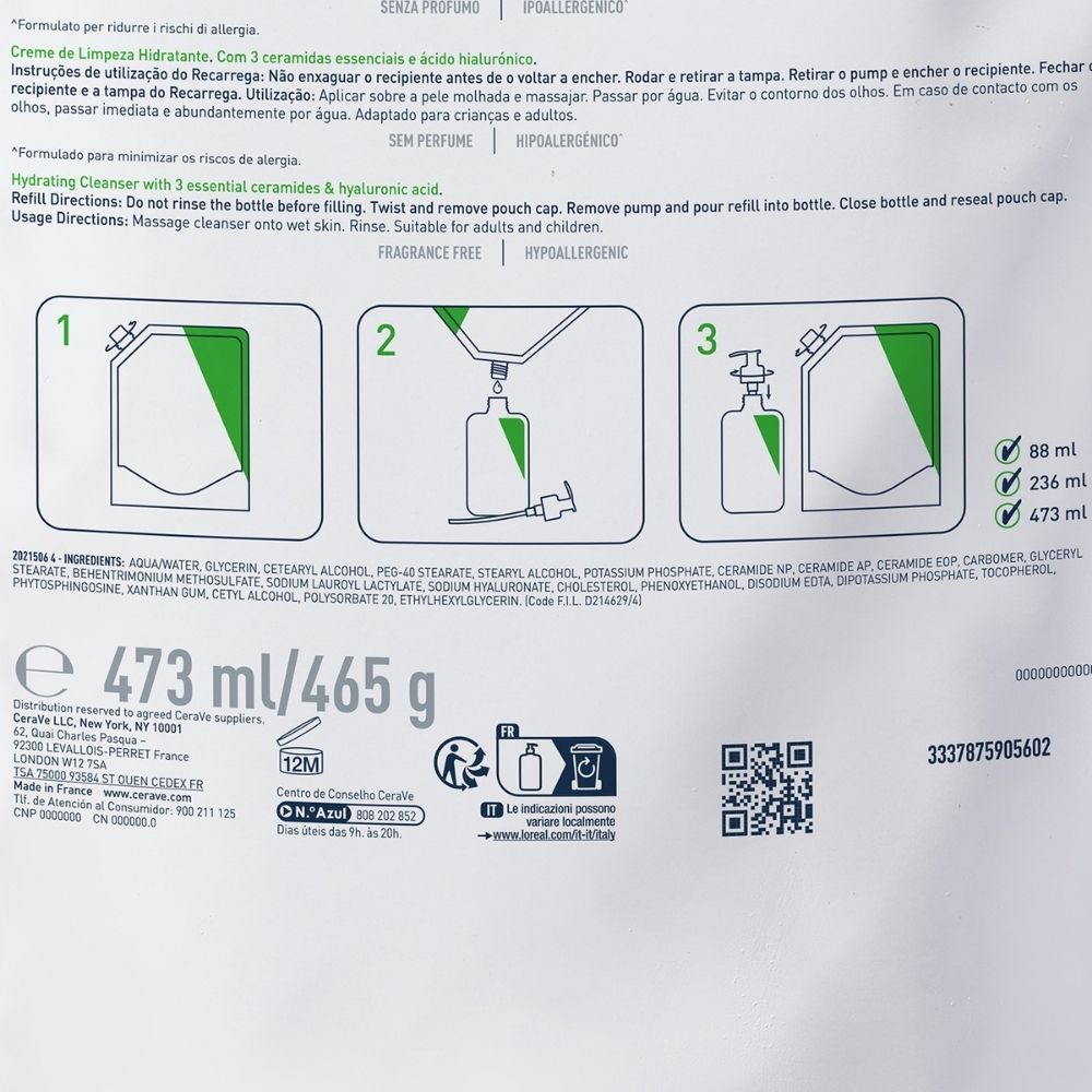 CeraVe Hidratantna emulzija za čišćenje – Refill, 473 ml - Slika 6