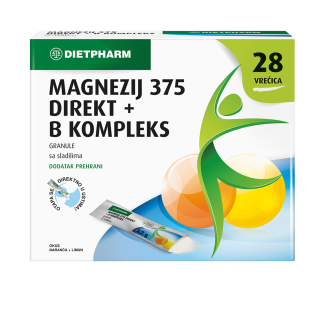 Dietpharm Magnezij 375 Direkt + B kompleks granule 28 vrećica