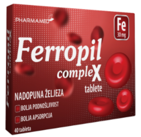 PHARMAMED FERROPIL COMPLEX tablete a40, Za nadopunu željeza