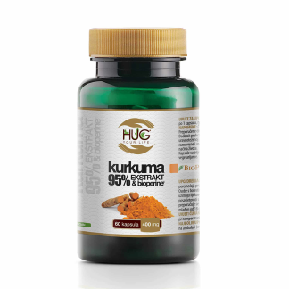 Kurkuma 95% ekstrakt i BioPerine, HUG YOUR LIFE