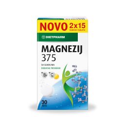 DIETPHARM MAGNEZIJ 375+B6+C ŠUMEĆE TBL., 30 KOM