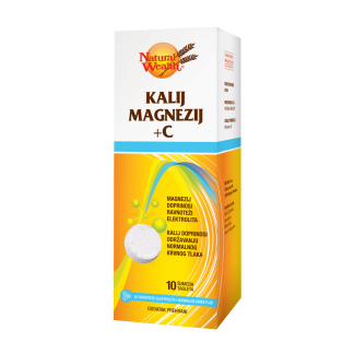 Natural Wealth Kalij Magnezij + C, 10 šumećih tableta