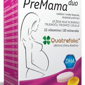 PREMAMA DUO (30 tableta + 30 mekih kapsula) Za trudnice, dojilje i žene koje planiraju trudnoću