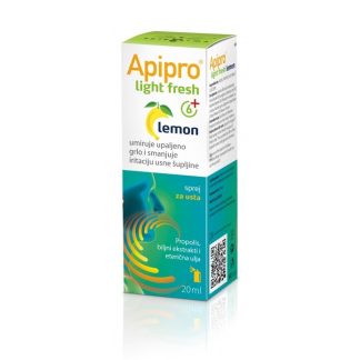 Apipharma Apipro light Fresh Lemon sprej za grlo 20 ml