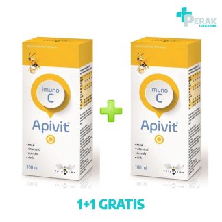 Apivit Imuno C Sirup s Medom 100 ml 1+1 GRATIS, Apipharma