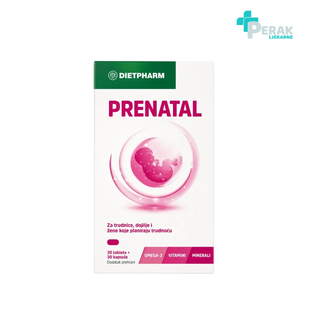 Dietpharm Prenatal 30 tableta + 30 Omega kapsula - Slika 2