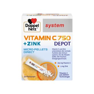 Doppelherz Vitamin C 750 + Cink DEPO Direkt 20 Vrećica