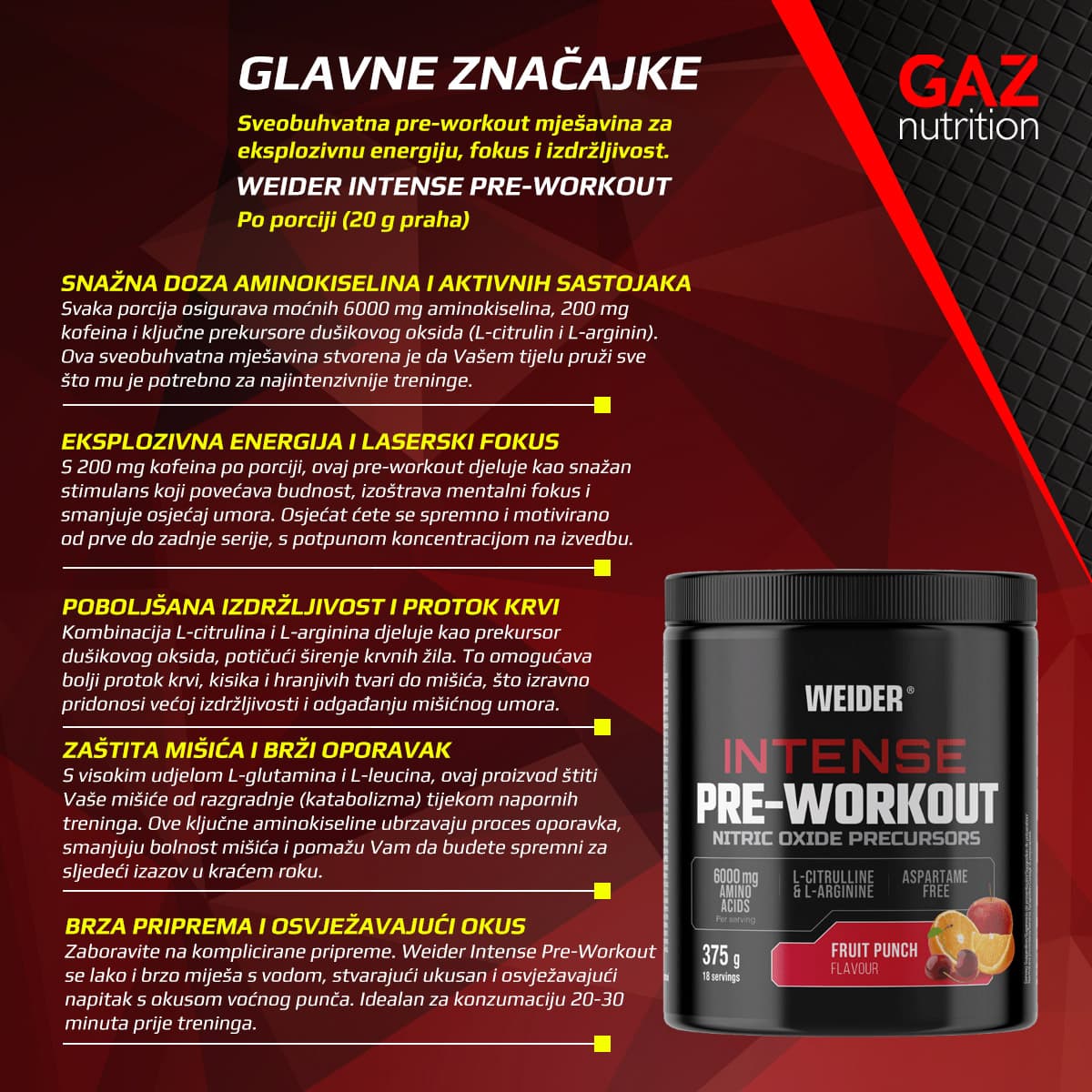 Weider Intense Pre-Workout - Slika 4