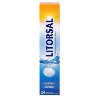 LITORSAL šumeće tablete 24 komada, Okus limun i menta