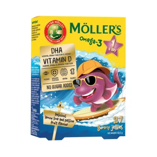 Möller’s Omega-3 Junior 27 Gumenih Ribica Okus Limeta i Marakuja