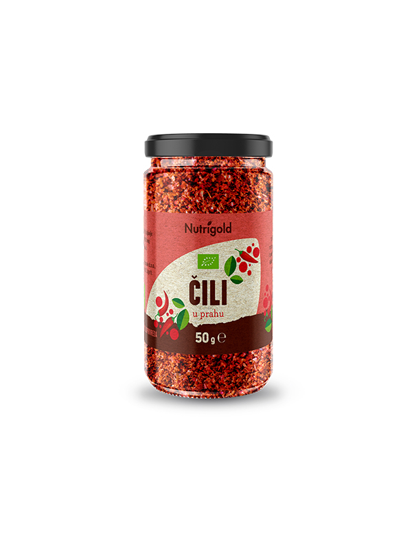 Nutrigold Čili u prahu Staklenka – Organski 50g - Slika 2
