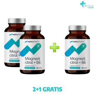 Nutripharm Magnezij Citrat+Vitamin B6 2+1 GRATIS 6/26 Rok!