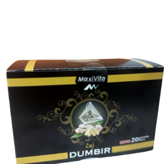 MAXIVITA Đumbir čaj 40g, 20 piramida vrećica