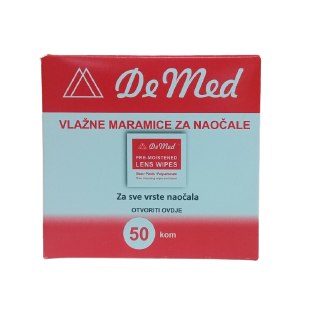 DeMed Vlažne maramice za naočale 50 komada